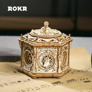 Robotime Rokr DIY Mechanische Spieluhr Bausatz, 3D-Puzzle aus Holz für Erwachsene, Selbstmontage-Bauprojekt – Geheimer Garten