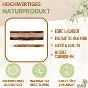 Kugelschreiber mit Holzschachtel aus Olivenholz-1