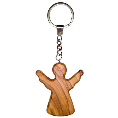 Schlüsselanhänger Handschmeichler Schutzengel aus Olivenholz-0