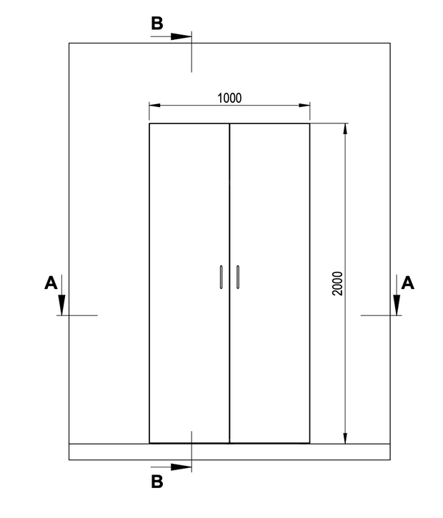 GEBA SmartLine Kleiderschrank - 100cm