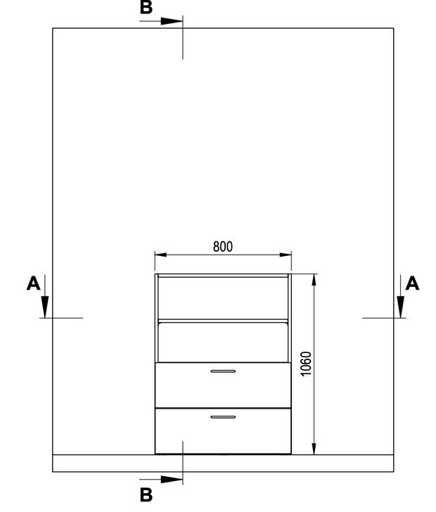 GEBA Flexishelf Systemschrank - 80cm