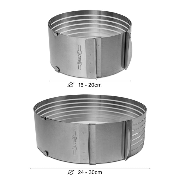 VEZOREY® - Tortenschneider - 4 tlgs. Tortenbodenschneidset - Tortenbodenschneider 16-20cm und 24-30cm-1