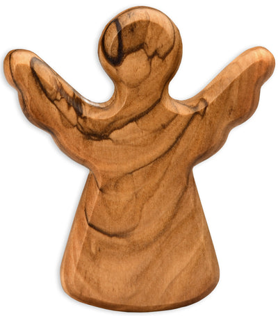 Schutzengel als Handschmeichler aus Olivenholz-0