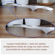 VEZOREY® - Küchenzange - Grillzange - Edelstahl Küchenhelfer mit integrierter Standfunktion-3