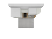 190cm GEBA Miniküche „Chemnitz“ – vormontiert inkl. E-Geräte & Zubehör