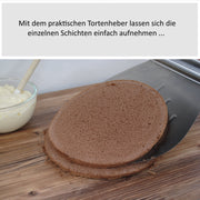 VEZOREY® - Tortenschneider - 4 tlgs. Tortenbodenschneidset - Tortenbodenschneider 16-20cm und 24-30cm-4