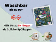 3x Art Spültücher waschbar - Original William Morris Strawberry Thief