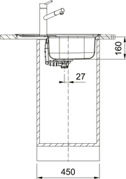 190cm GEBA Miniküche „Chemnitz“ – vormontiert inkl. E-Geräte & Zubehör