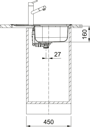190cm GEBA Miniküche „Chemnitz“ – vormontiert inkl. E-Geräte & Zubehör