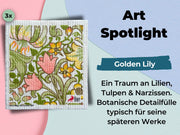 3x Art Spültücher waschbar - Original William Morris Golden Lily