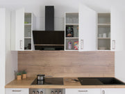 210cm GEBA Komplett-Küchenzeile – vormontiert mit oder ohne E-Geräten, Nischenrückwand & LED-Beleuchtung