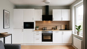 330cm GEBA Komplett-Küchenzeile – vormontiert mit oder ohne E-Geräten, Nischenrückwand & LED-Beleuchtung