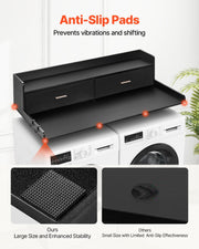 Waschtrockner-Arbeitsplatte, 27,5 Tiefe x 54 Breite, Waschtrockner-Holzplatte für die Organisation der Waschküche mit 2 Schubladenregalen 