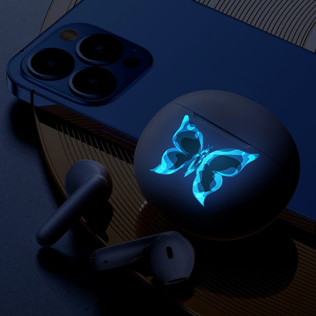 Blau leuchtende kleine Schmetterling Schlafzimmer Wohnzimmer leuchtende Aufkleber Home Decor